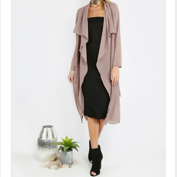 . Jackets & Blazers - LAST! "Tessa" Dusty Mocha Duster